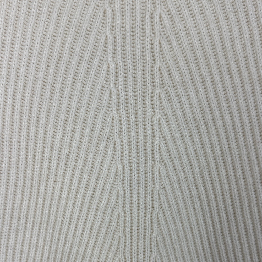 Babaton Aritzia Wool Linen Blend Ivory Cable Knit Ribbed Medium Pullover Sweater - Picture 8 of 12